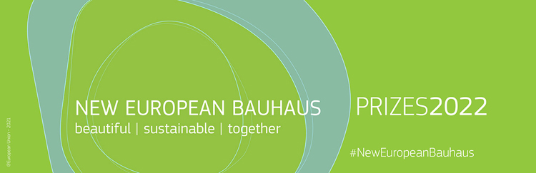 Grün-grauer Banner des New European Bauhaus